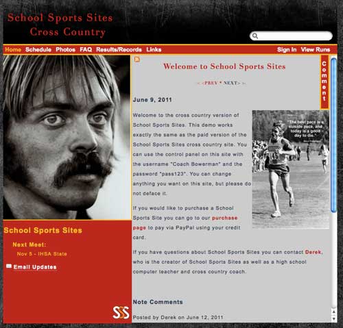 Our Cross Country Demo Site